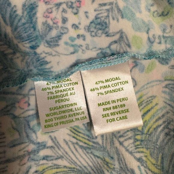 NEW Lilly Pulitzer Kristen Tank Top Gustavia Green Sunshine City - XL - Picture 11 of 13